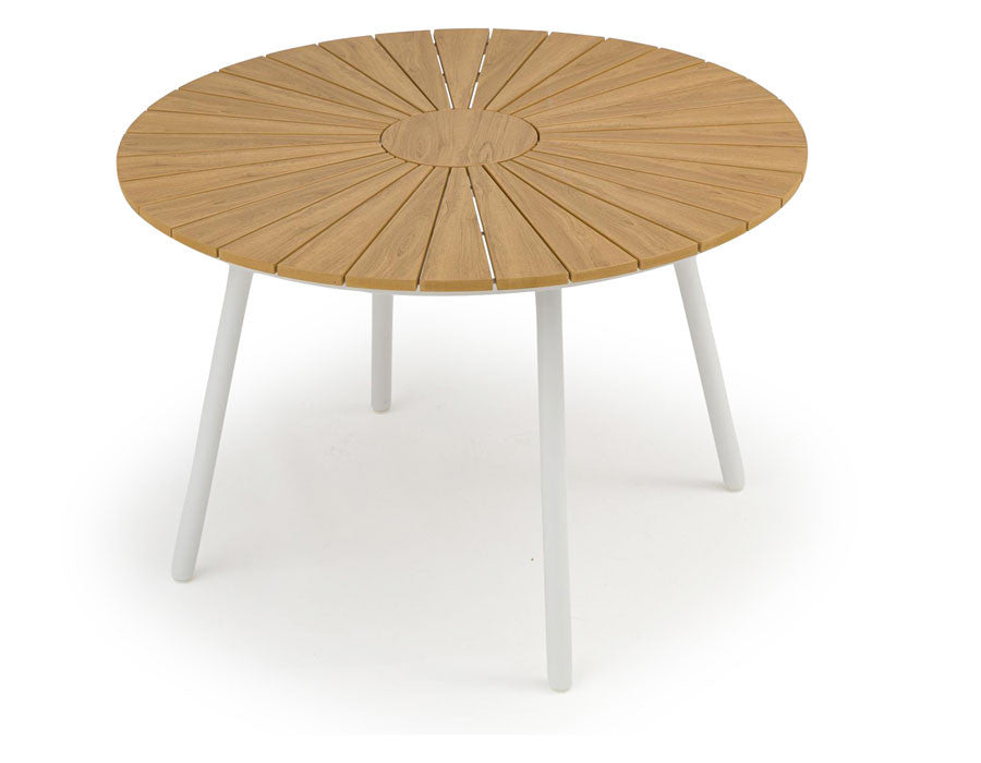 DaneLine Adam Garden Table WHITE NONWOOD – Ø110 cm
