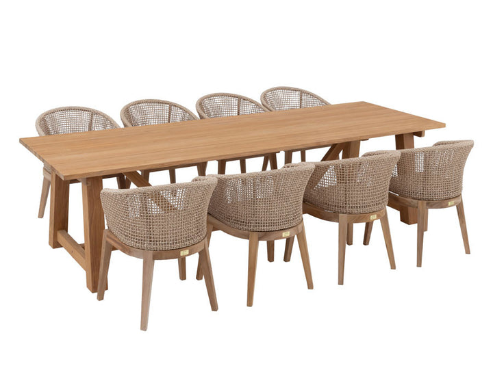 Hercules Lago Dining Set - 290x100 cm / 8 chairs