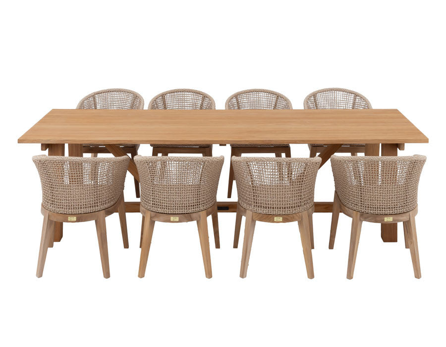 Hercules Lago Dining Set - 290x100 cm / 8 chairs