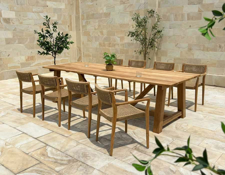 Hercules Manja Dining Set - 290x100 cm /8 chairs