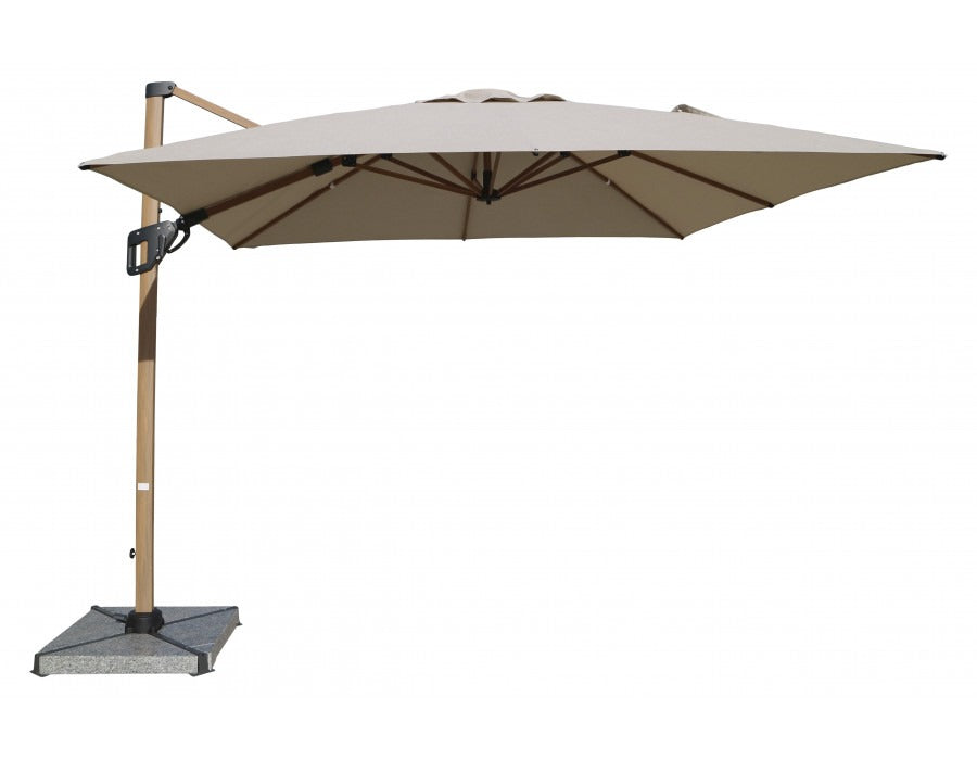 Helge Hangingparasol - 3x3 m - Woodlook/Sand