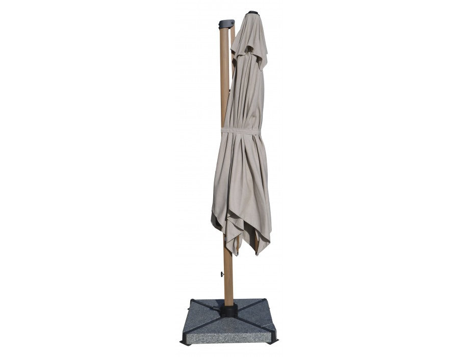Helge Hangingparasol - 3x3 m - Woodlook/Sand