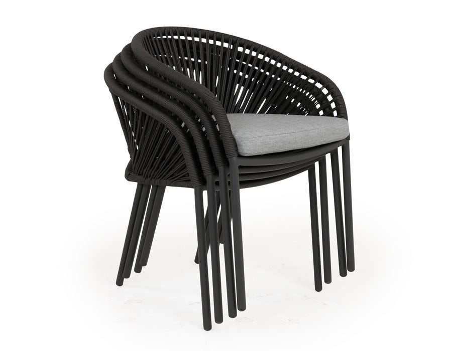 Nora Chair Dark Grey incl. seat cushion