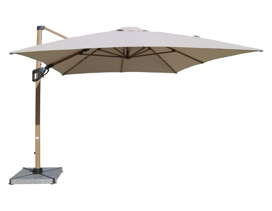 Helge Hangingparasol - 3x3 m - Woodlook/Sand