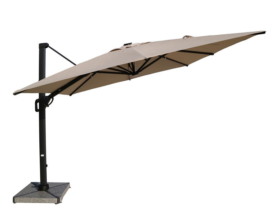 Helge Hangingparasol - 3x3 m - Woodlook/Sand