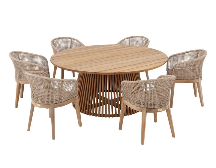 Luna Lago Dining Set - Ø180 cm /6 chairs