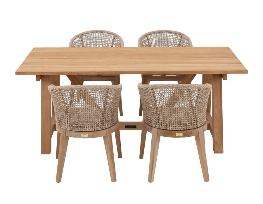 Hercules Lago Dining Set - 200x100 cm /4 chairs