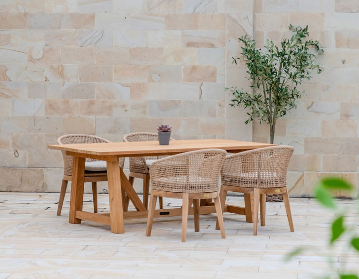 Hercules Lago Dining Set - 200x100 cm /4 chairs