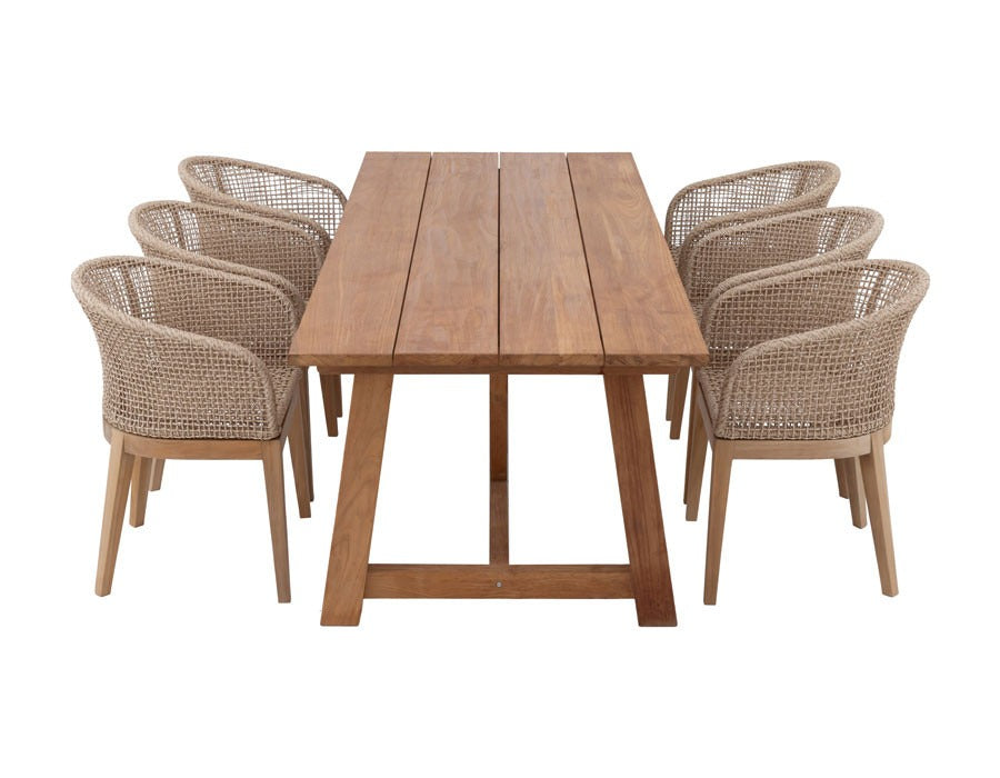 Hercules Lago Dining Set - 246x100 cm / 6 chairs