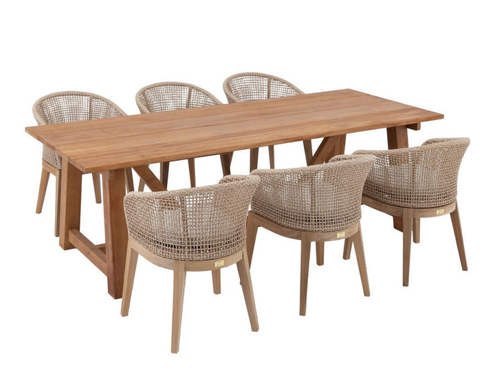 Hercules Lago Dining Set - 246x100 cm / 6 chairs