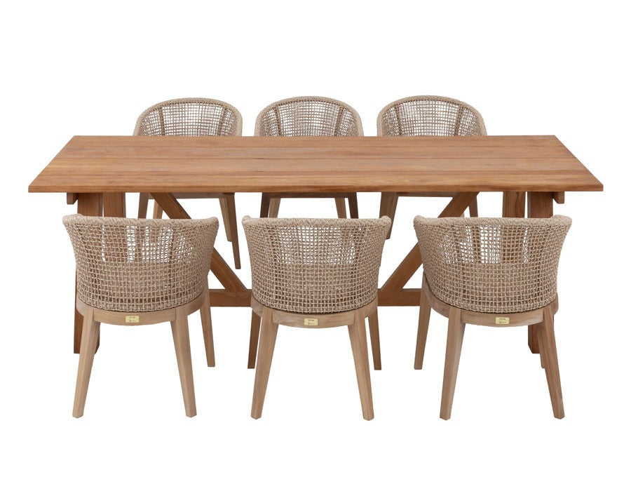 Hercules Lago Dining Set - 246x100 cm / 6 chairs
