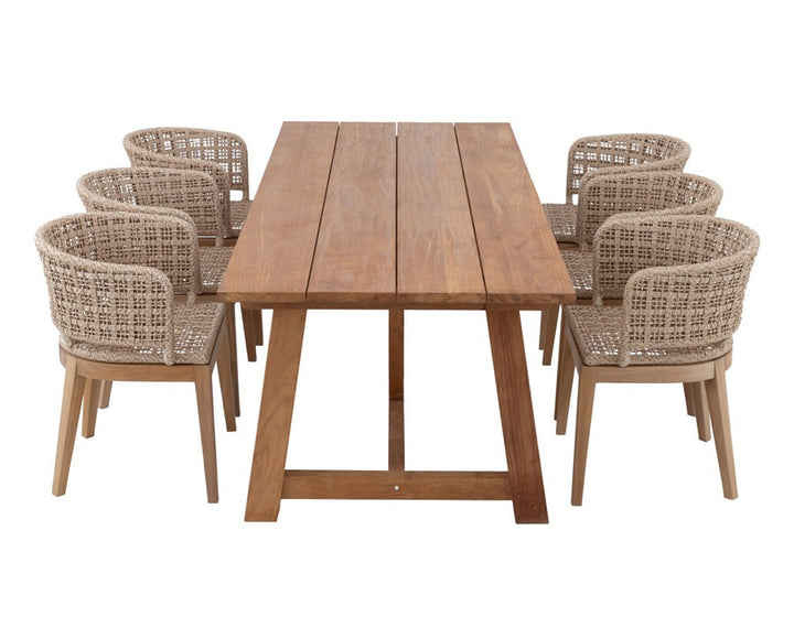 Hercules Rima Dining set - 100x246 cm / 6 chairs