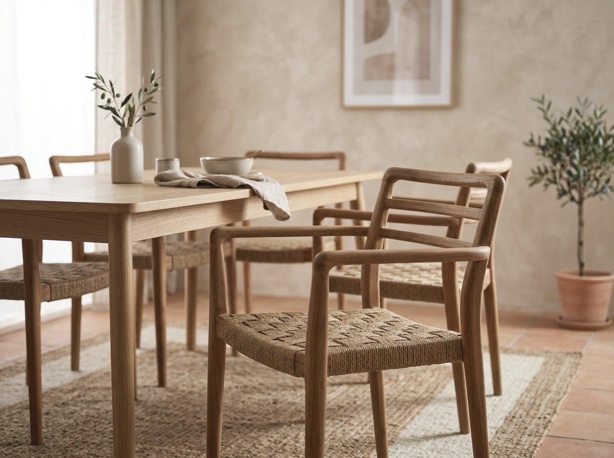 Scandi Dining Chair – Polyrattan w/ Armrest
