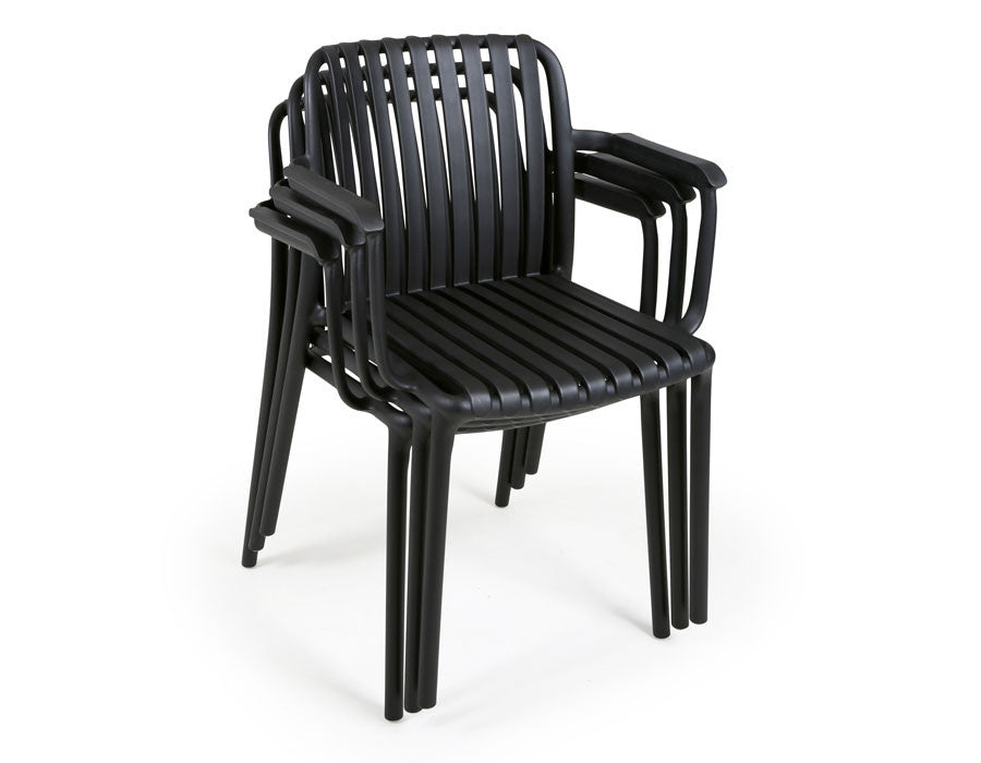 Sonja Stacking Chair BLACK