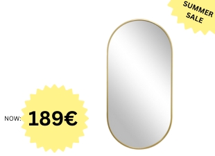 Callisto Mirror OVAL GOLD – 70x130 cm